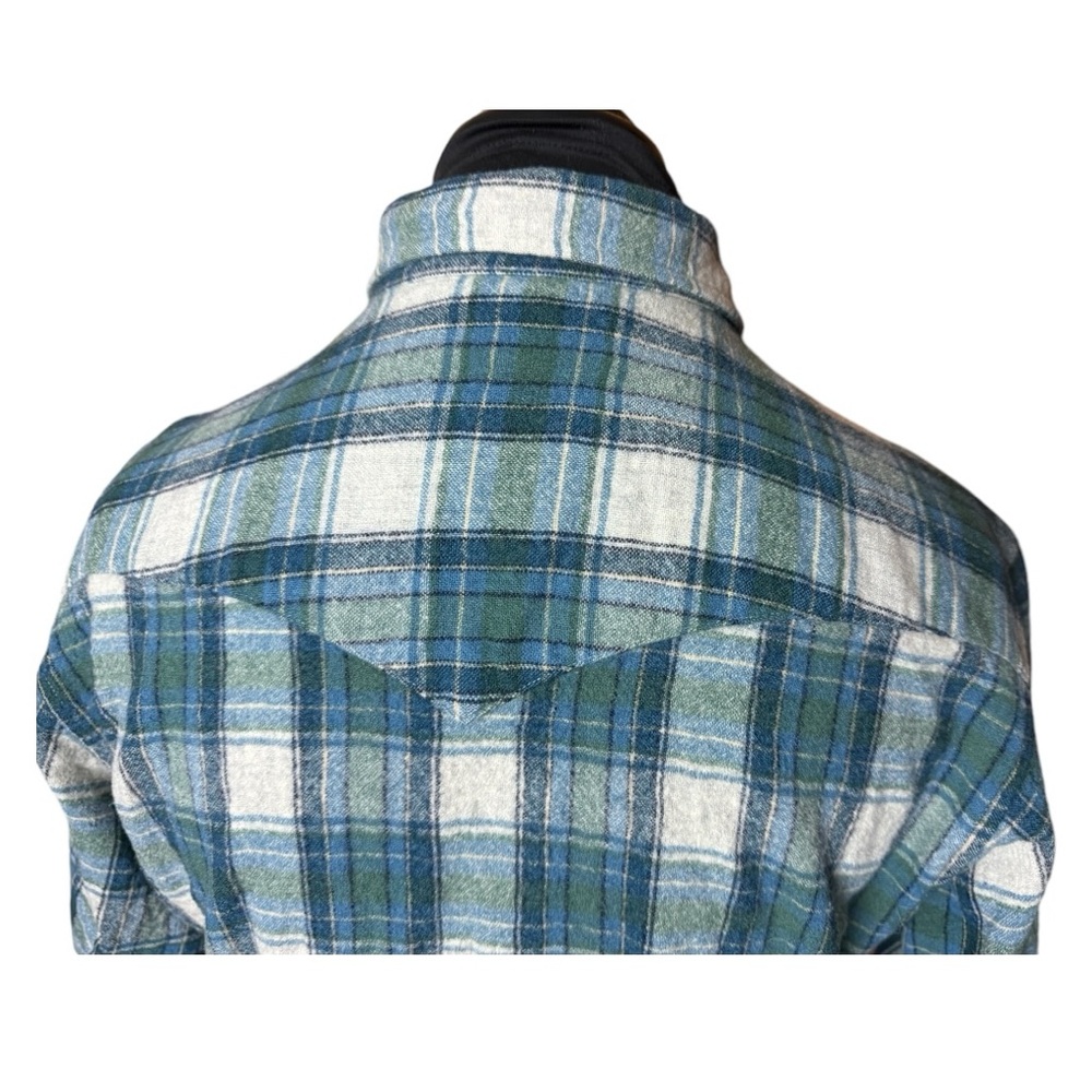 Vtg Pendleton Wool Cropped Western Flannel - image 8